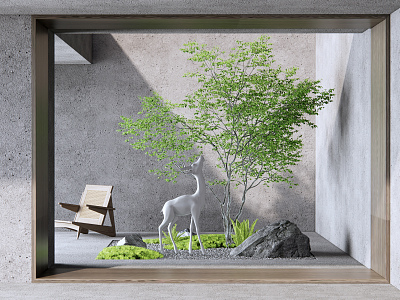 Modern landscape sketch interior landscape landscaping model