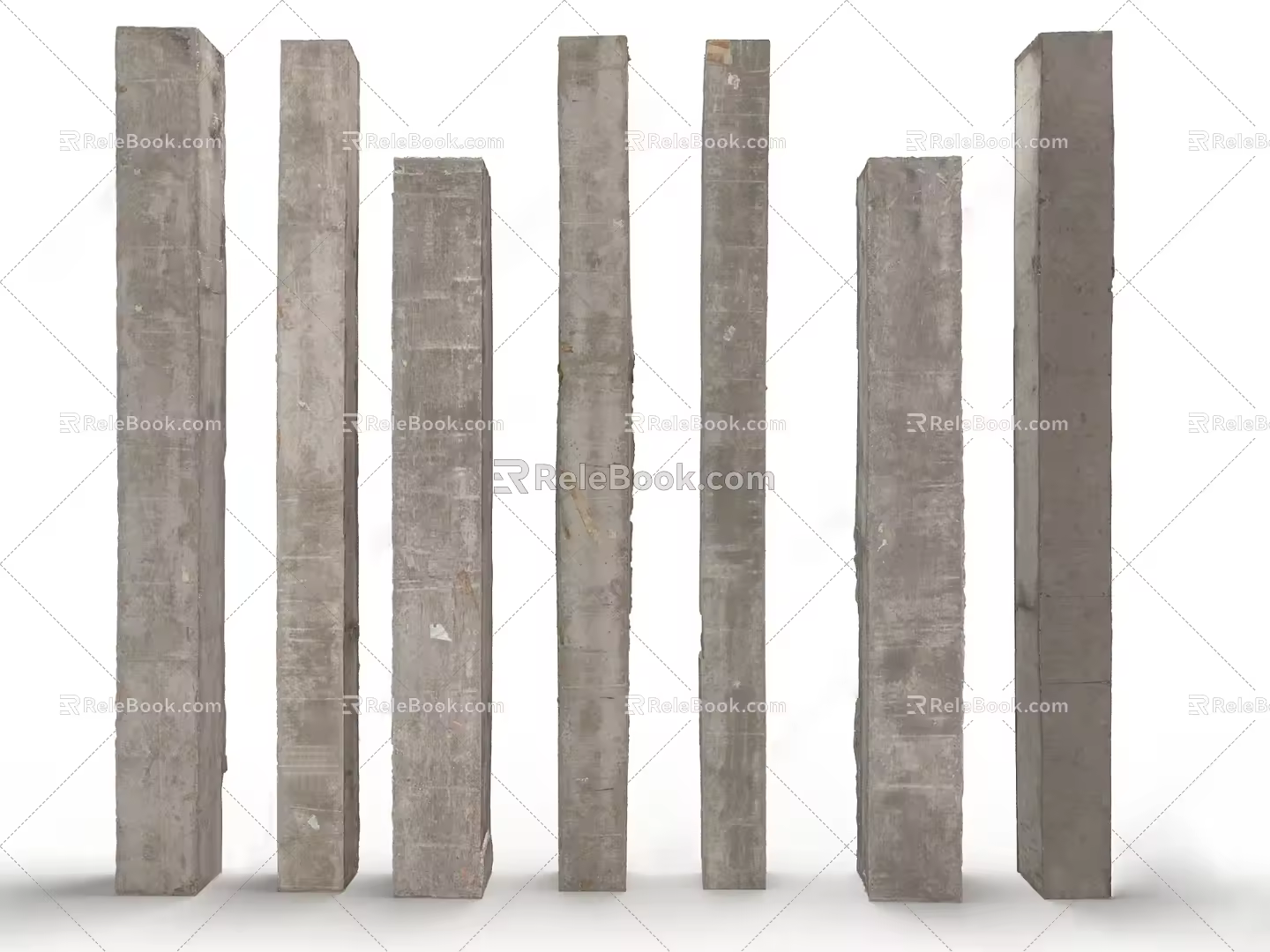 modern column cement column 3d model