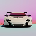 Stylish White Sports Racing Car With Sleek Aerodynamic Design And Rear Spoiler