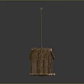 Rustic Wooden Birdhouse With Small Entrance Hole Wooden Stake Base And Metal Rod Top