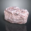 Natural Wood Stone Material Block with Rough Surface and Natural Texture in Brown Red Tone