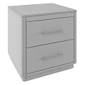 Modern Black Nightstand With Two Drawers Golden Handles And White Marble Top