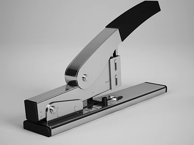 Modern Office Appliance Metal Stapler with Black Handle for Desktop Use 3d model