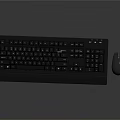 Black Computer Keyboard And Mouse Set For Daily Office And Home Use