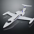 White Passenger Jet Model Featuring Blue Accents And Sleek Aerodynamic Design