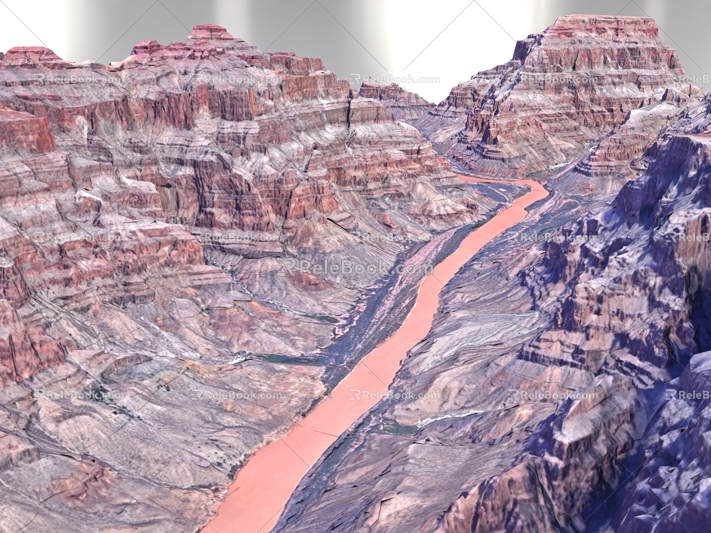 Canyon Valley Topography Address Geomorphology Rift Mountains 3d model