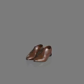 Brown Leather Lace Up Formal Shoes With Classic Design For Men's Business Wear