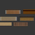 Contemporary Wooden Benches Furniture Design With Light Dark Wood Backrest And Metal Frames