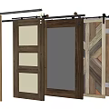 Modern Rustic Wooden Barn Doors With X Pattern Paneled Designs And Wood Grain