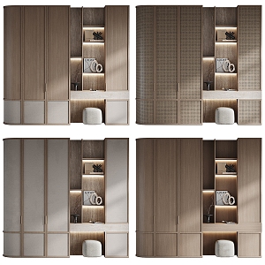 Silent Wind Wardrobe Decorative Cabinet 3d model