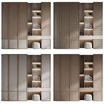 Silent Wind Wardrobe Decorative Cabinet 3d model