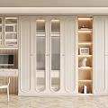Sleek Modern Wardrobe Interior Design With Glass Doors Built-in Lighting And Storage Compartments
