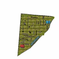 Rustic Garden Landscape With Stone Walls Stream Trees Green Jeep And Red Tents