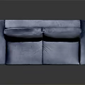 Blue Velvet Two Seater Modern Sofa With Sleek Armrests And Plush Cushions