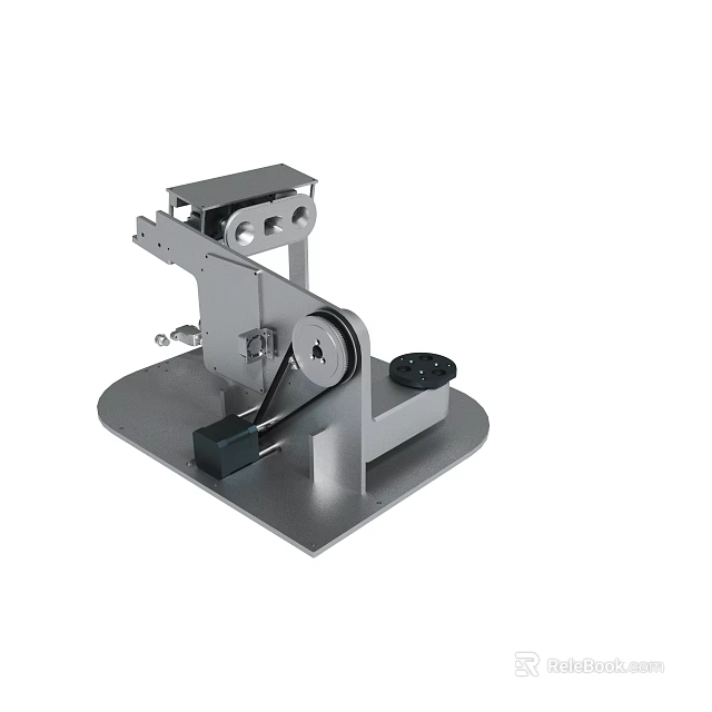 Industrial Metal Mechanical Device With Base Stand And Adjustable Components 3d model 