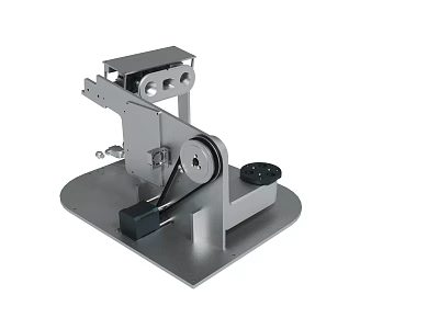 Industrial Metal Mechanical Device With Base Stand And Adjustable Components 3d model