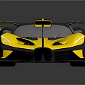 Yellow and Silver Sports Car with Sleek Modern Design Shiny Exterior and Rear Spoiler