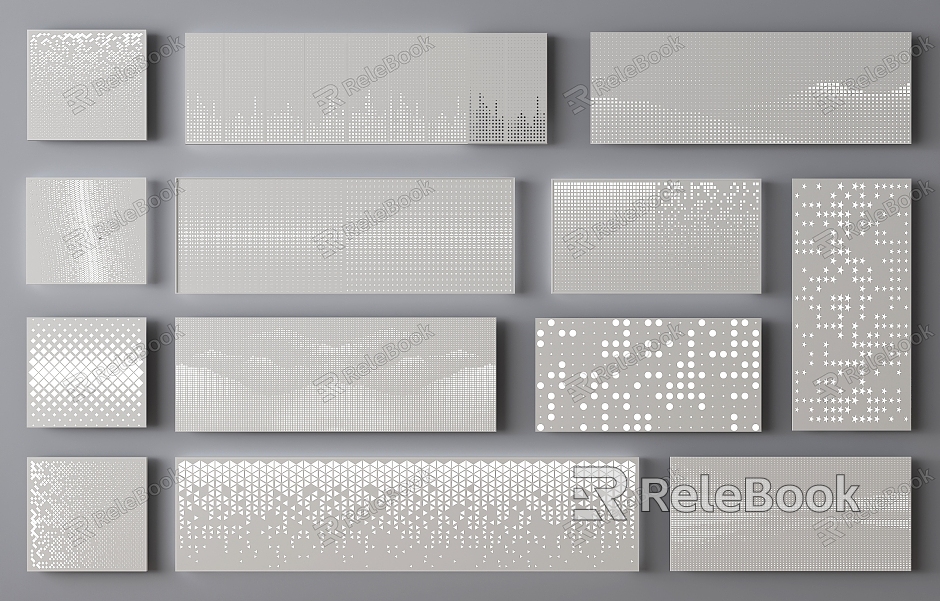 Modern Perforated Plate Background Wall Metal Plate Aluminum Single Plate Punched Plate Hollow View Wall Perforated Plate model