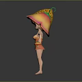 Anthropomorphic Fruit Characters In Pineapple Strawberry Hats Standing With Colorful Costumes And Small Fruits
