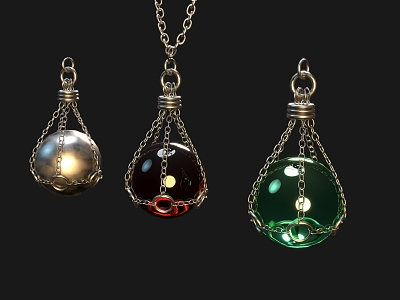 Necklace Pendant Earring Pendant Wizard Necklace Samurai Necklace Mayan Necklace Game Necklace Magic Necklace Witch Necklace Vintage Necklace Pendant 3d model