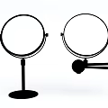 Two Stylish Design Mirrors With Tabletop Base And Adjustable Wall Mount Stand
