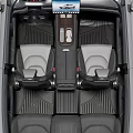 Ergonomic Car Interior With Front Gray Seats Black Floor Mats And Central Console