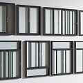 sliding window corner window glass window bay window floor-to-ceiling window balcony window 3d model