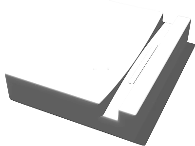 Sleek Modern Washbasin With Minimalist Design Smooth Surface And Integrated Structure 3d model