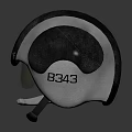 Black White Gray Police Helmet Featuring POLICE Label And B343