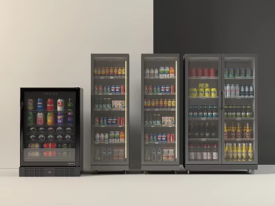 Modern Freezer Beverage Freezer Small Freezer 3d model