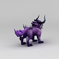 Decorative Purple Mythical Creature Inflatable Model With Horns And Spikes