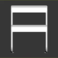 Modern Metallic Shiny Chair With Sleek Backrest And Seat Structure