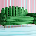 Post-modern multiplayer sofa cactus creative modeling sofa 3d model