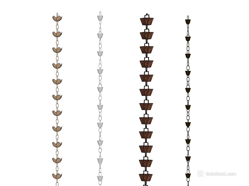 Hanging Chandeliers In Different Colors And Various Designs For Interior Decoration 3d model 