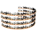 Spiral Multiple Layers Wine Rack Filled With Various Wine Bottles And Glasses