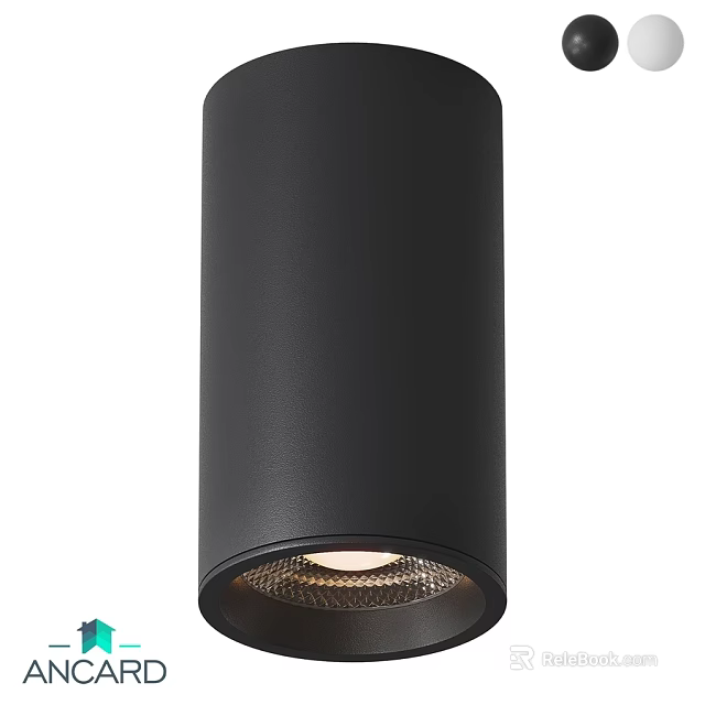 Modern Black Cylindrical Ceiling Light With Sleek Minimalist Design And Warm Glow 3d model 