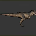 Realistic Dinosaur Character With Red Eyes Open Mouth And Spiked Back Design