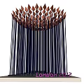 Garden Ornament With Spike Shaped Top Black Columns And London 2012 Square Base