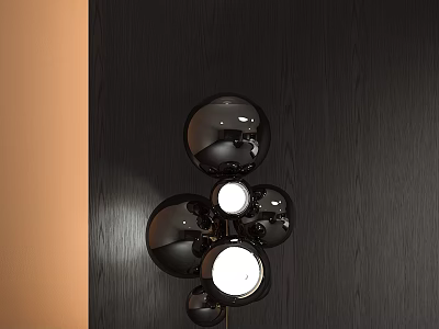 Modern Spherical Floor Lamp With Glossy Balls For Interior Decor 3d model