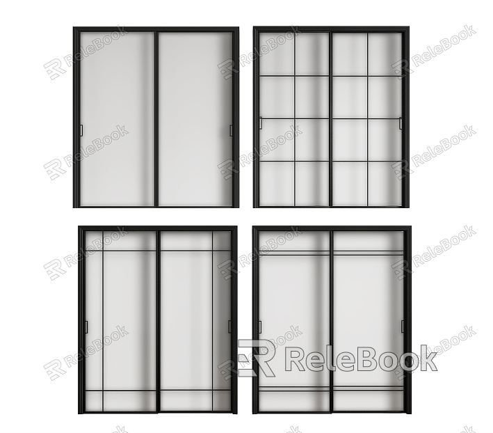 Modern sliding door glass sliding door model