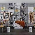 Modern studio drawing board easel 3d model