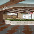 Rexue Shiguang Restaurant Wooden Structure Open Layout Order Counter Menu Screens Colorful Decorations Geometric Flooring