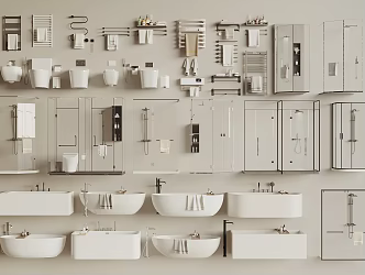 Shower Room Shower Room Bathtub Towel Rack Toilet Smart Toilet Toilets Toiletries 3d model