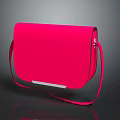 Vibrant Pink Crossbody Bag Featuring Sleek Exterior And Adjustable Shoulder Strap
