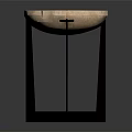 Rustic Round Wooden Stump Side Table Furniture with Black Metal Cross Legs Design