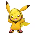 Cute Yellow Pikachu Doll With Black Tipped Ears Red Cheeks And Pink Shoes