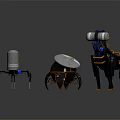 Three Robotic Creatures Featuring Spider Like Dog Shaped And Circular Legged Mechanical Designs