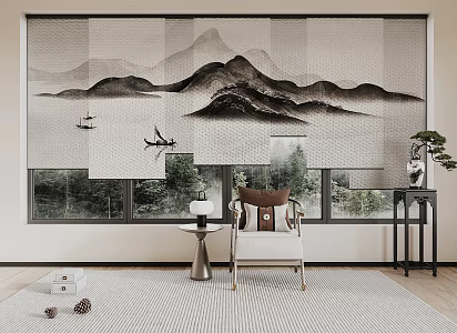 New Chinese venetian blinds 3d model