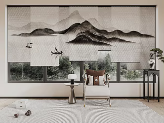 New Chinese venetian blinds 3d model