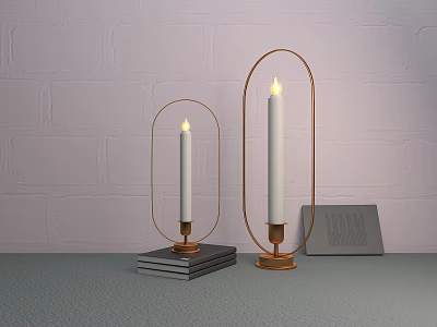 Modern Candlestick Lamp 3d model